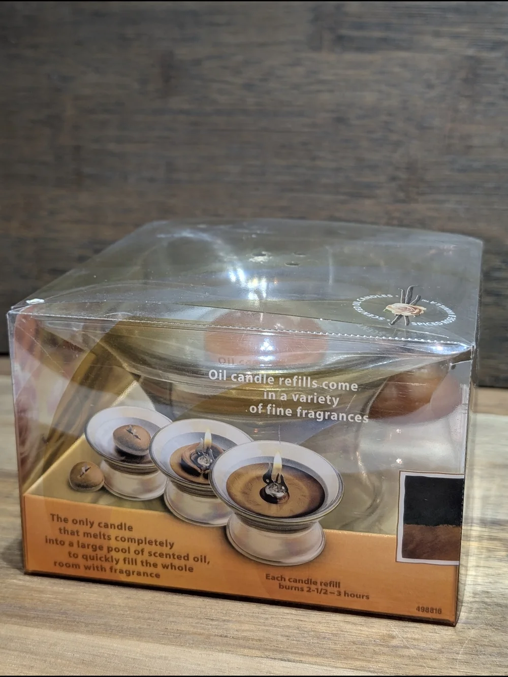 Glade Spiced Rose & Vanilla Scented Oil Candles 1 Glass Holder + 2 Refills